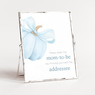 Boy Minimalist Little Pumpkin Envelope Station Poster