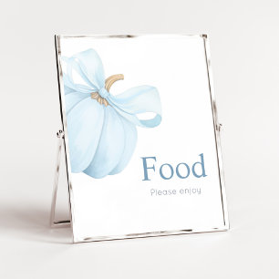 Boy Minimalist Little Pumpkin Food Sign
