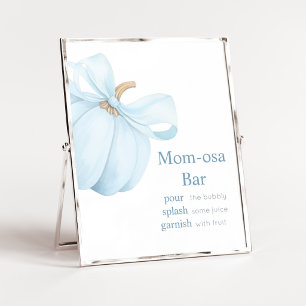 Boy Minimalist Little Pumpkin Mom Osa Bar Sign