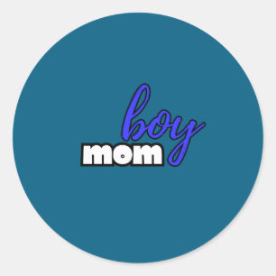 boy mom classic round sticker