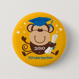 Boy Monkey Graduate Custom 2 Inch Round Button