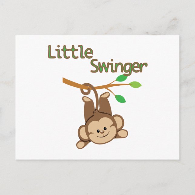Boy Monkey Little Swinger Postcard (Front)