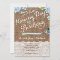 boy Naming Day and Birthday Celebration Invites