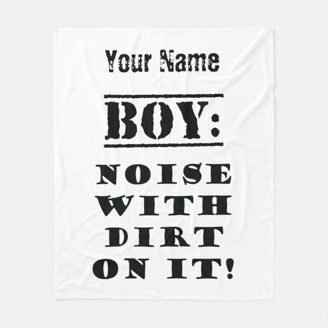 Boy - Noise with Dirt on It Fleece Blanket (Front)