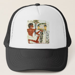 boy offering trucker hat