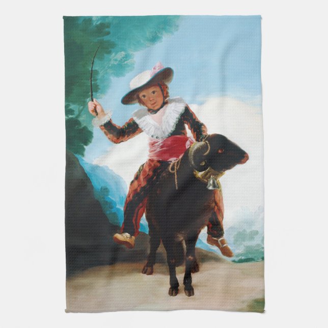 Boy on a Ram Francisco José de Goya Kitchen Towel (Vertical)