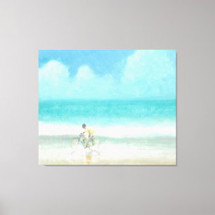 Boy on Bicycle  3 Canvas Print