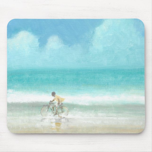 Boy on Bicycle  3 Mouse Pad (Front)