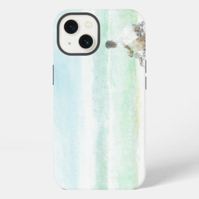 Boy on Bicycle iPhone Case (Back)