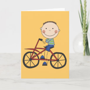 Boy on Bicycle Tshirts and Gifts Card