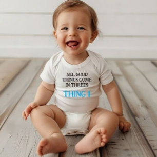 boy one piece for triplets, triplets gift idea, baby bodysuit