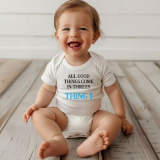 boy one piece for triplets, triplets gift idea, baby bodysuit