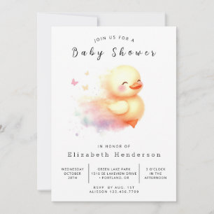 Boy Online Duck Baby Shower Invitation