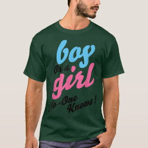boy or a girl, noone knows Gender reveal party T-Shirt