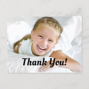 Boy or Girl Birthday Party Photo Thank You Postcard