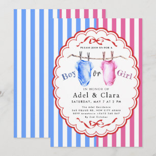 Boy or Girl Gender Reveal Invitation