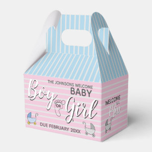 Boy or Girl Gender Reveal Party Favor Box