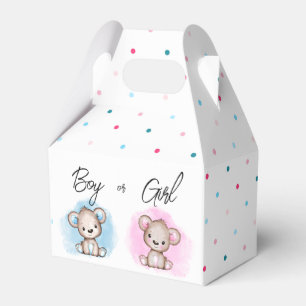 Boy or Girl Gender Reveal Party Favor Box