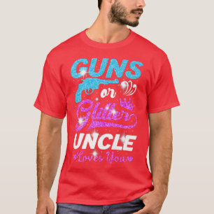 Boy Or Girl Pink Or Blue Uncle Loves You Gender Re T-Shirt