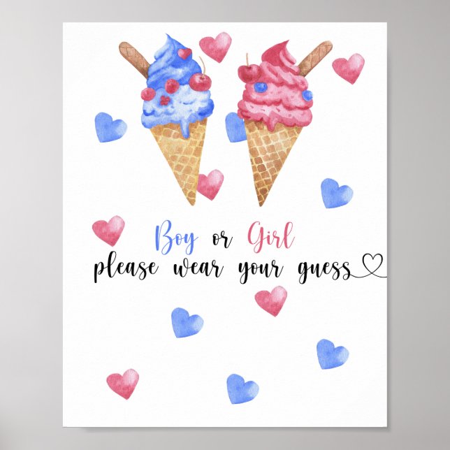 Boy or Girl please wear your guess Poster (Front)