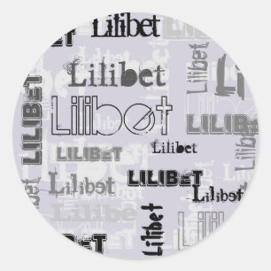 Boy or Girl Trendy Name Gifts Accessories Purple Classic Round Sticker