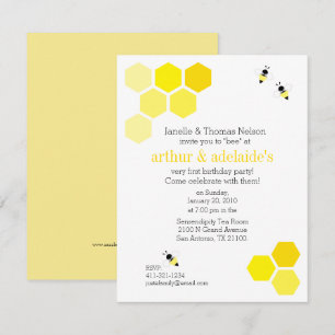 boy or girl twins ANY AGE bee BIRTHDAY PARTY Invitation