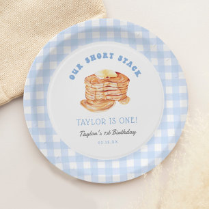 Boy Pancake Breakfast Birthday Party Paper Plate