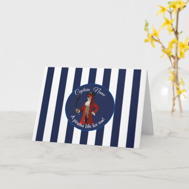 Boy Pirate  Card (Yellow Flower)