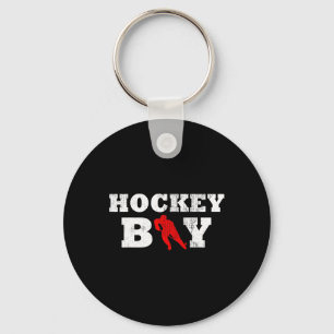 Boy Player Silhouette Sport Gift Keychain