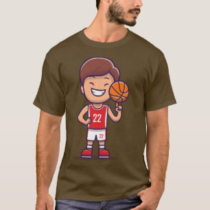 Boy Playing Basketball  T-Shirt