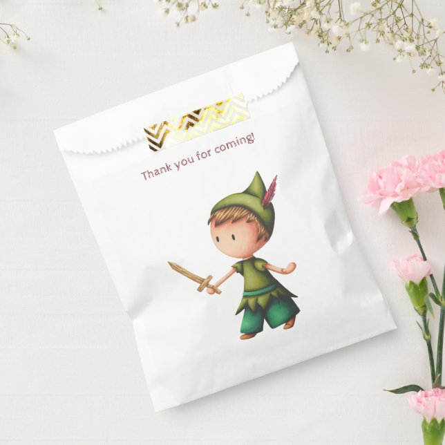 Boy Playing Pirates with Wooden Sword Thank You  Favour Bag (Sealed)