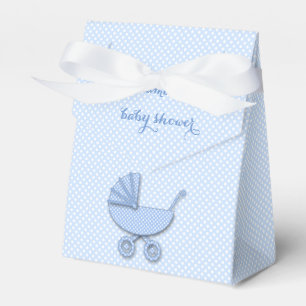 boy polka dots baby stroller favor box