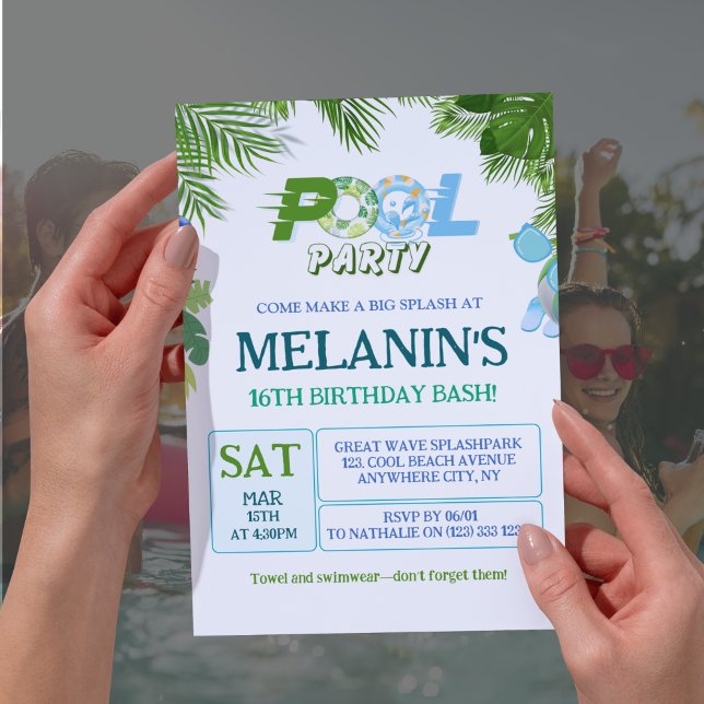 Boy Pool Party Invitation – Cool Dude Birthday (Boy Pool Party Invitation – Cool Dude Birthday Template

)