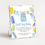 Boy Popsicle Baby Shower Don't Say Baby Poster<br><div class="desc">Make your event special with this Popsicle Baby Shower with our cute and lovely printable Don't Say Baby Sign featuring adorable Baby Clothes Baby Shower theme. Download, personalize, and create lasting memories with this perfect touch for your joyous celebration!
BS1076</div>