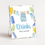 Boy Popsicle Baby Shower Drinks Poster<br><div class="desc">Make your event special with this Popsicle Baby Shower with our cute and lovely printable Drinks Sign featuring adorable Baby Clothes Baby Shower theme. Download,  personalize,  and create lasting memories with this perfect touch for your joyous celebration!
 
BS1076</div>