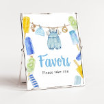 Boy Popsicle Baby Shower Favours Poster<br><div class="desc">Make your event special with this Popsicle Baby Shower with our cute and lovely printable Favours Sign featuring adorable Baby Clothes Baby Shower theme. Download, personalize, and create lasting memories with this perfect touch for your joyous celebration!
BS1076</div>