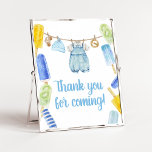 Boy Popsicle Baby Shower Thank you for Coming Poster<br><div class="desc">Make your event special with this Popsicle Baby Shower with our cute and lovely printable Thank you for Coming Sign featuring adorable Baby Clothes Baby Shower theme. Download,  personalize,  and create lasting memories with this perfect touch for your joyous celebration!
 
BS1076</div>