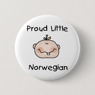 Boy Proud Little Norwegian 2 Inch Round Button
