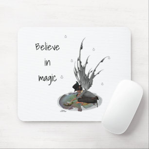 Boy Rain Fairy With Frog Mouse Pad