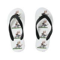 Boy Riding On Turtle Flip Flops