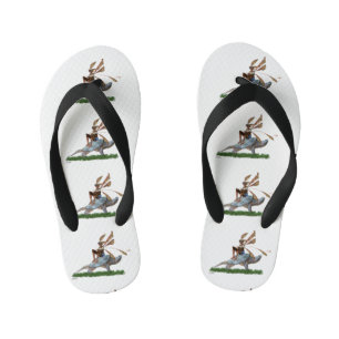 Boy Riding On Turtle Flip Flops