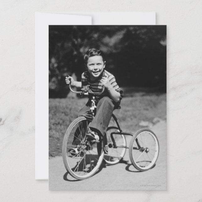 Boy Riding Tricycle (Front)