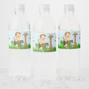 Boy Safari Baby shower bouteille d'eau Étiquettes