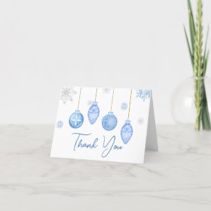 Boy Santa Baby Christmas Baby Shower Thank You Card