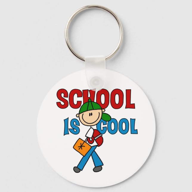 Boy School is Cool Keychain (Front)