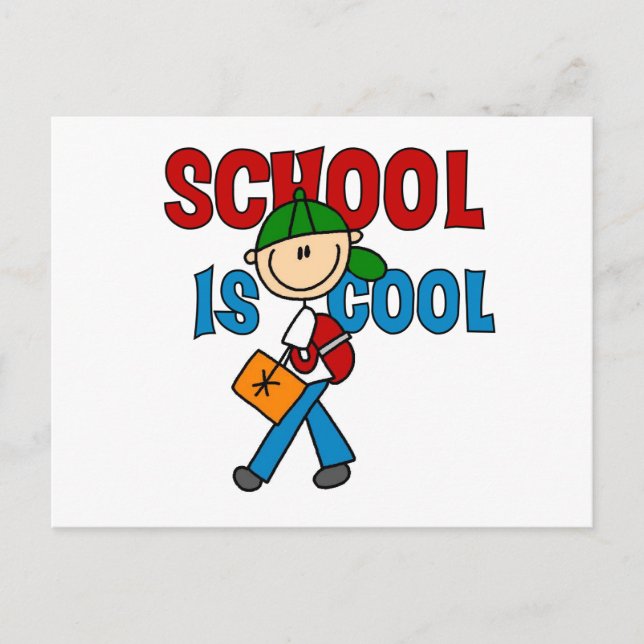 Boy School is Cool Postcard (Front)