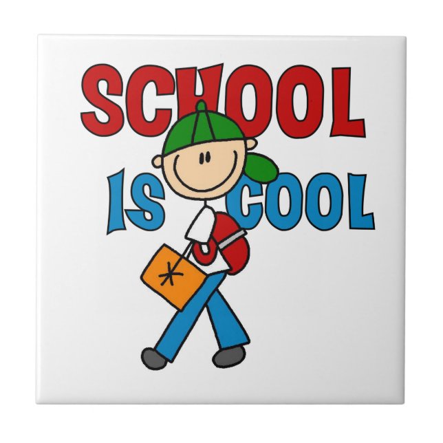 Boy School is Cool Tile (Front)