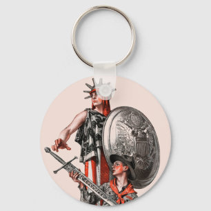 Boy Scout and Liberty Keychain