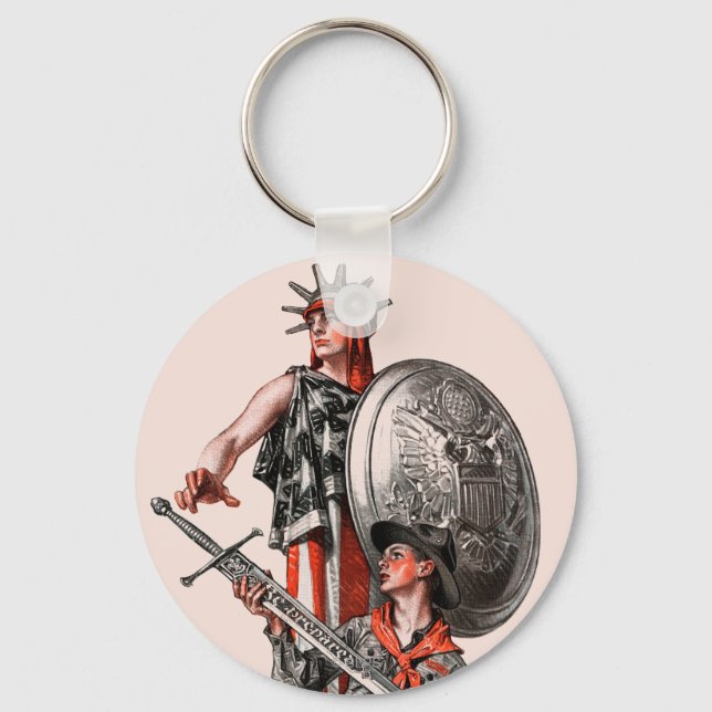 Boy Scout and Liberty Keychain (Front)