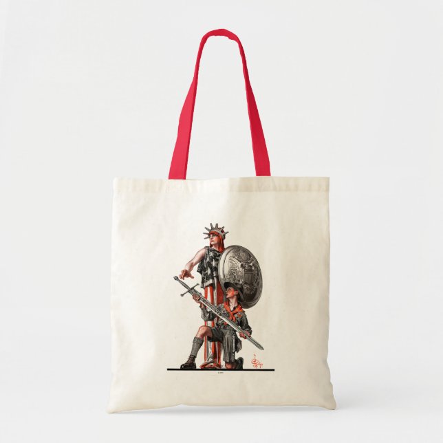 Boy Scout and Liberty Tote Bag (Front)